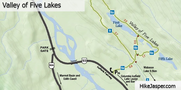 Valley of Five Lakes Map