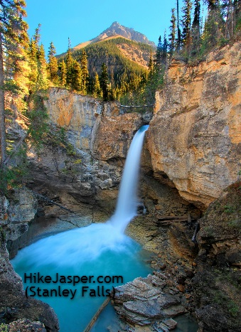 Hiking Beauty Creek to view Japser's Stanley Falls
