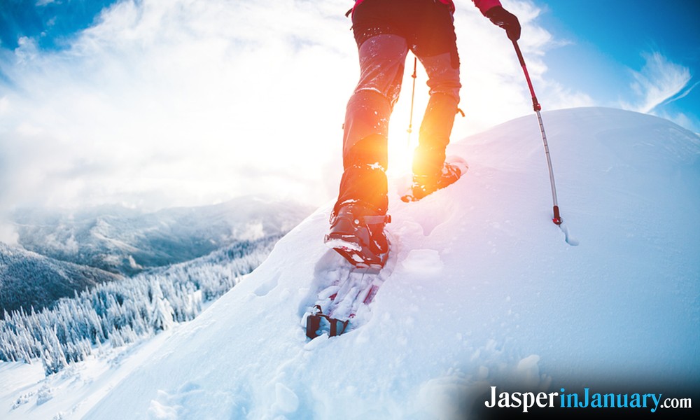 Snowshoeing in January