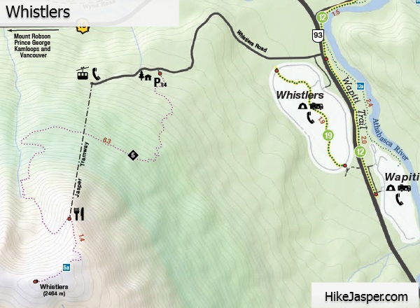 Whistlers Trail Map